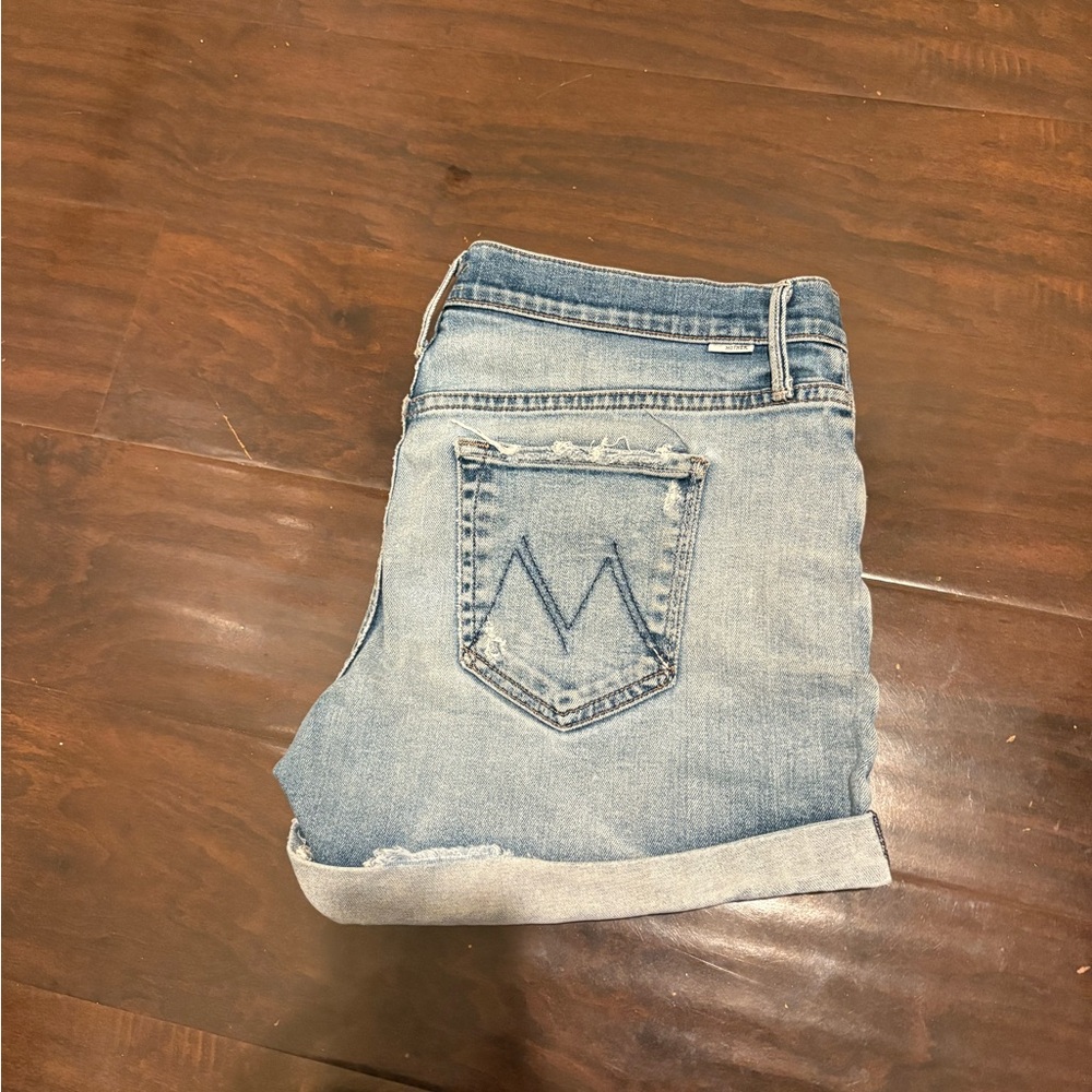 MOTHER Light Blue Jean Shorts